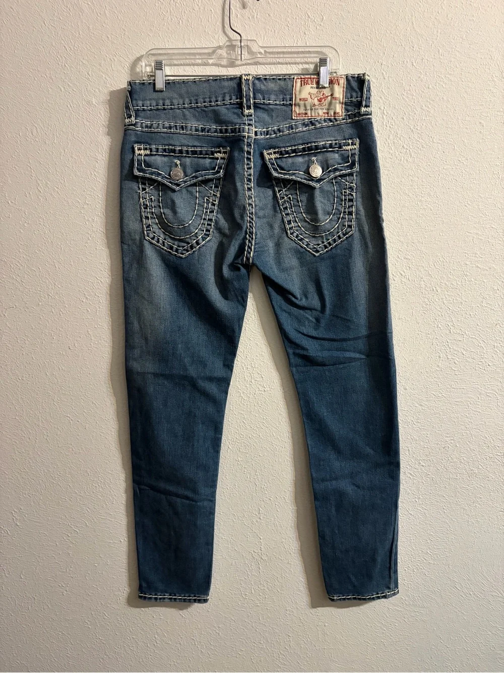 True Religion Men's Skinny Jeans in Medium Blue Wash